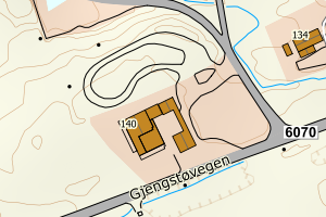 Kartbilde fra WMS-tjeneste av avviket