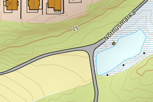 Kartbilde fra WMS-tjeneste av avviket