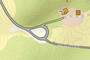 Kartbilde fra WMS-tjeneste av avviket