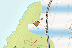Kartbilde fra WMS-tjeneste av avviket