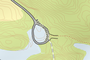 Kartbilde fra WMS-tjeneste av avviket