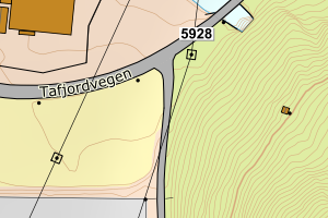 Kartbilde fra WMS-tjeneste av avviket