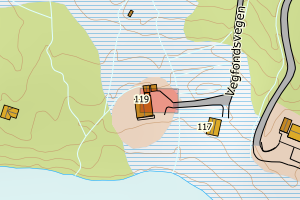 Kartbilde fra WMS-tjeneste av avviket