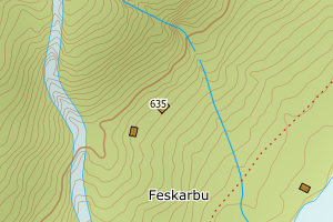 Kartbilde fra WMS-tjeneste av avviket