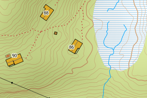 Kartbilde fra WMS-tjeneste av avviket