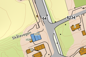 Kartbilde fra WMS-tjeneste av avviket