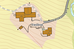 Kartbilde fra WMS-tjeneste av avviket