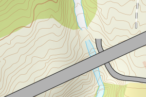 Kartbilde fra WMS-tjeneste av avviket