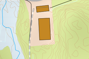 Kartbilde fra WMS-tjeneste av avviket