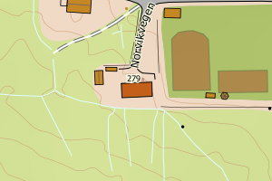 Kartbilde fra WMS-tjeneste av avviket