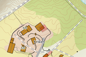 Kartbilde fra WMS-tjeneste av avviket