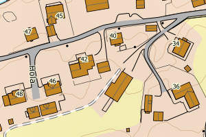 Kartbilde fra WMS-tjeneste av avviket