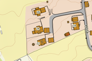 Kartbilde fra WMS-tjeneste av avviket