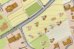 Kartbilde fra WMS-tjeneste av avviket