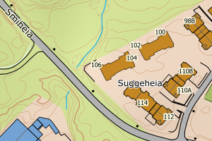 Kartbilde fra WMS-tjeneste av avviket