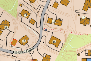 Kartbilde fra WMS-tjeneste av avviket