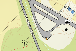 Kartbilde fra WMS-tjeneste av avviket