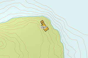 Kartbilde fra WMS-tjeneste av avviket