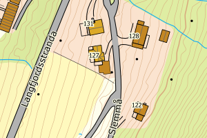 Kartbilde fra WMS-tjeneste av avviket