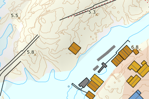 Kartbilde fra WMS-tjeneste av avviket