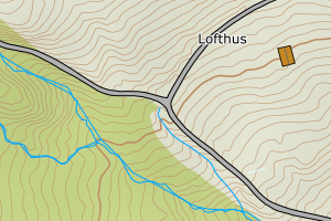 Kartbilde fra WMS-tjeneste av avviket