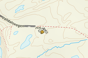 Kartbilde fra WMS-tjeneste av avviket