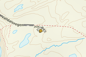 Kartbilde fra WMS-tjeneste av avviket