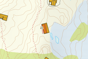 Kartbilde fra WMS-tjeneste av avviket