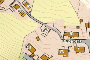 Kartbilde fra WMS-tjeneste av avviket