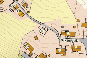 Kartbilde fra WMS-tjeneste av avviket