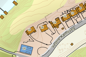 Kartbilde fra WMS-tjeneste av avviket