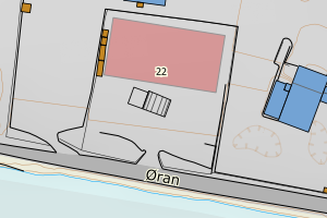 Kartbilde fra WMS-tjeneste av avviket