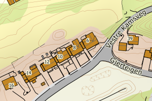 Kartbilde fra WMS-tjeneste av avviket