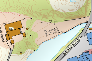 Kartbilde fra WMS-tjeneste av avviket