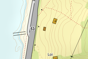Kartbilde fra WMS-tjeneste av avviket