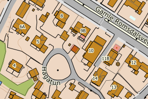 Kartbilde fra WMS-tjeneste av avviket