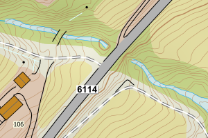 Kartbilde fra WMS-tjeneste av avviket