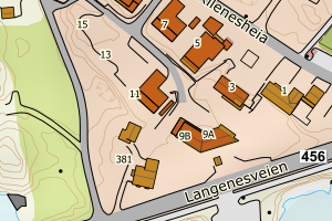 Kartbilde fra WMS-tjeneste av avviket