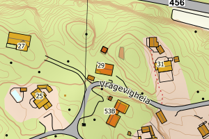 Kartbilde fra WMS-tjeneste av avviket