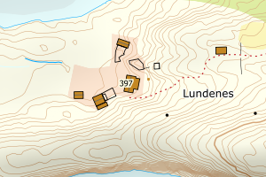 Kartbilde fra WMS-tjeneste av avviket