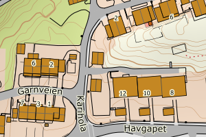 Kartbilde fra WMS-tjeneste av avviket