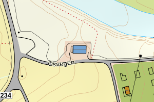 Kartbilde fra WMS-tjeneste av avviket