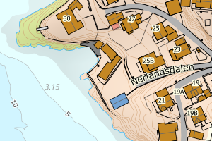 Kartbilde fra WMS-tjeneste av avviket