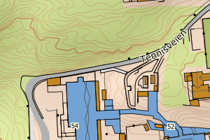 Kartbilde fra WMS-tjeneste av avviket