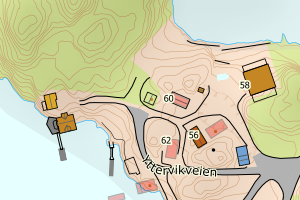 Kartbilde fra WMS-tjeneste av avviket