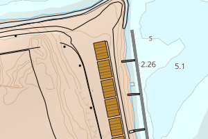 Kartbilde fra WMS-tjeneste av avviket