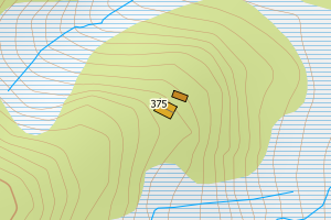 Kartbilde fra WMS-tjeneste av avviket