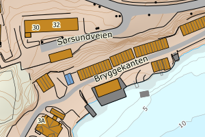 Kartbilde fra WMS-tjeneste av avviket