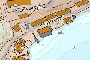Kartbilde fra WMS-tjeneste av avviket