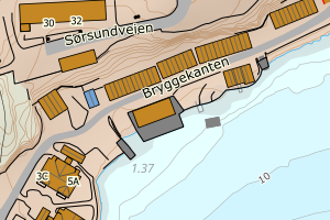 Kartbilde fra WMS-tjeneste av avviket